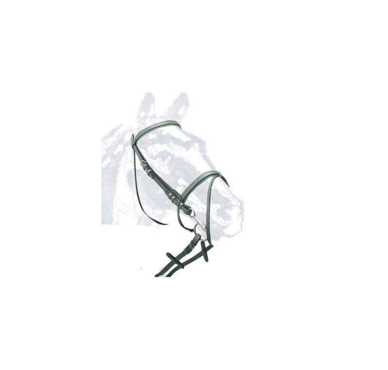 Cabezada de montar en cuero Nº198