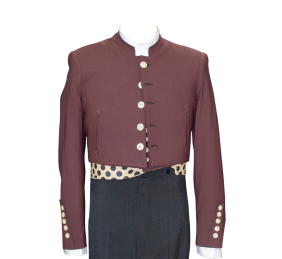 Chaqueta y chalequillo | Sarga | Borgoña