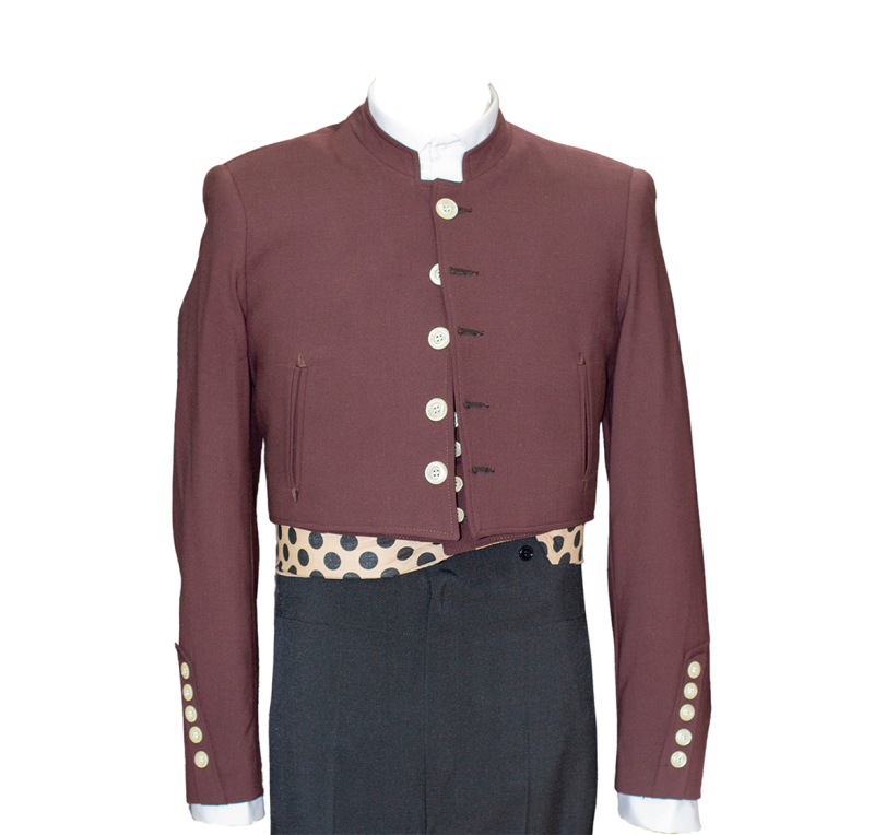 Chaqueta y chalequillo | Sarga | Borgoña