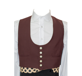 Chaqueta y chalequillo | Sarga | Borgoña