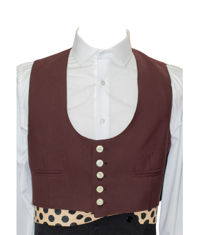 Chaqueta y chalequillo | Sarga | Borgoña