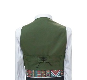 Chaqueta y chalequillo | Sarga | Verde musgo