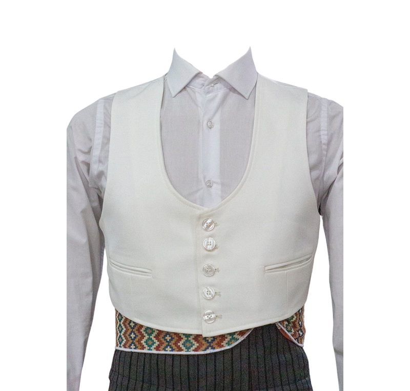 Chaqueta y chalequillo | Sarga | Blanco