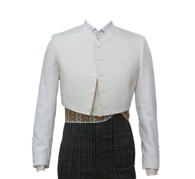 Chaqueta y chalequillo | Sarga | Blanco