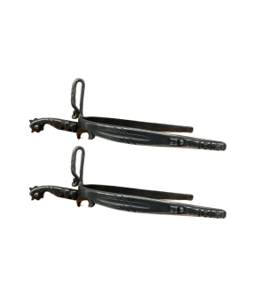 Espuela vaquera de fragua 'Los Nietos Dressage' | Remachada | Ruleta vaquera