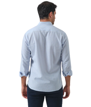 Camisa de rayas Novara | Celeste