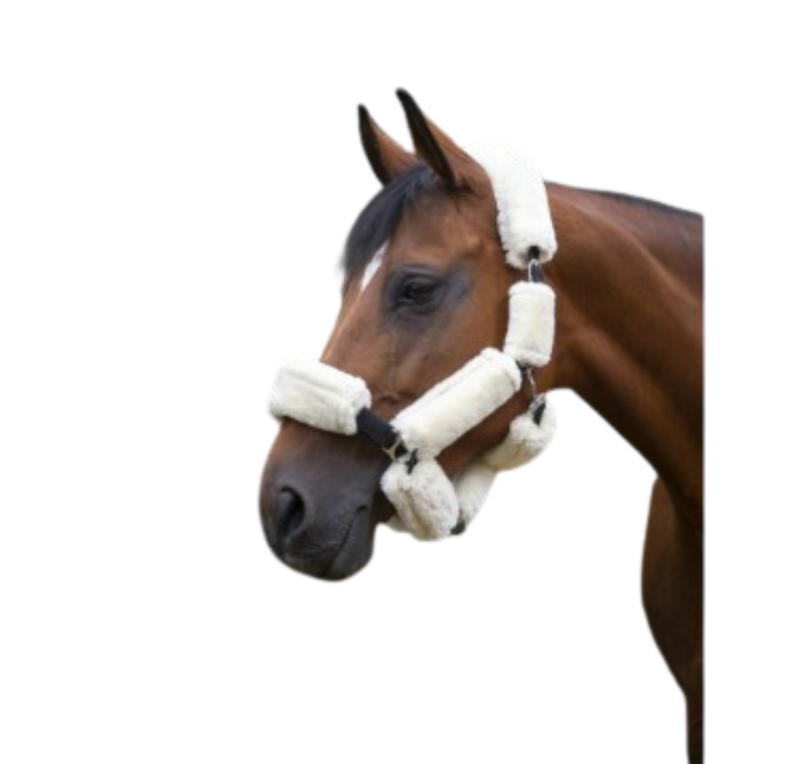 Protector de testera y nariz de borreguito suave