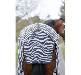 Manta anti moscas zebra con cinturón cruzado
