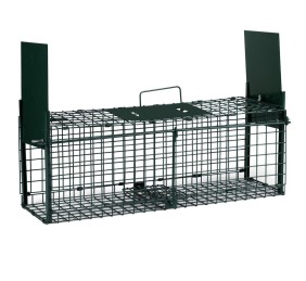 Trampa para roedores plegable con dos puertas