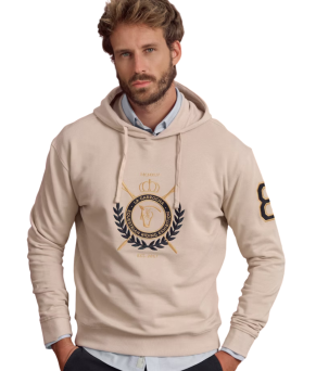 Sudadera capucha escudo