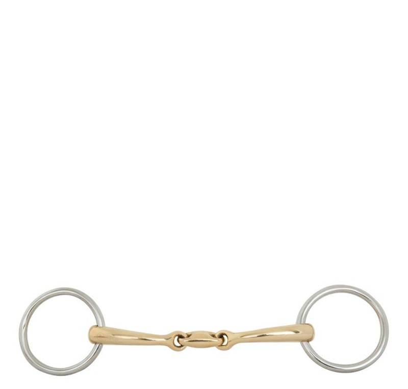 Filetes de anillas con doble articulación bradoon soft