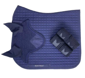 Juego de mantilla, orejeras y vendas