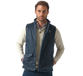 Chaleco efecto encerado | Marino