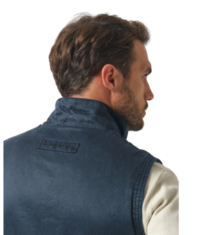 Chaleco efecto encerado | Marino