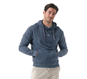 Sudadera capucha Garment Dyed | Cobalto