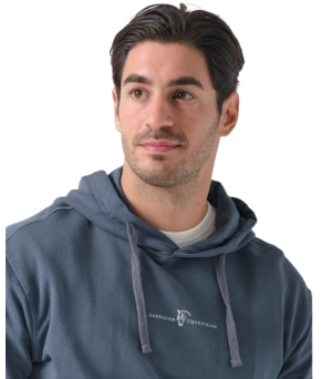 Sudadera capucha Garment Dyed | Cobalto