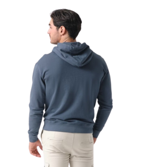 Sudadera capucha Garment Dyed | Cobalto