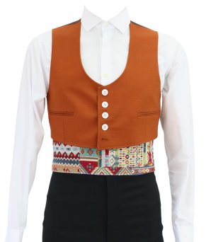 Chaqueta y chalequillo | Éster | Tabaco