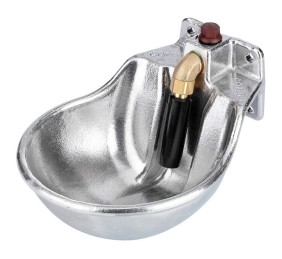 Bebedero con empujador de aluminio