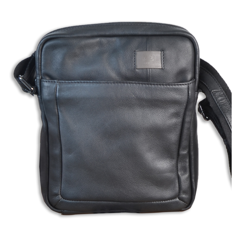 Bolso Bandolera Cuero grande VIA06602| Color negro