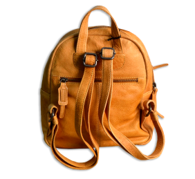 Mochila de Cuero CRA00| Color mostaza