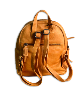 Mochila de Cuero CRA00| Color mostaza