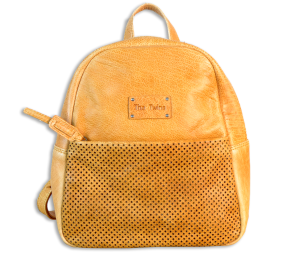 Mochila de Cuero CRA00| Color mostaza