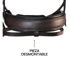 Cabezada inglesa doma 'Los Nietos Dressage' con doble rienda | Varios colores